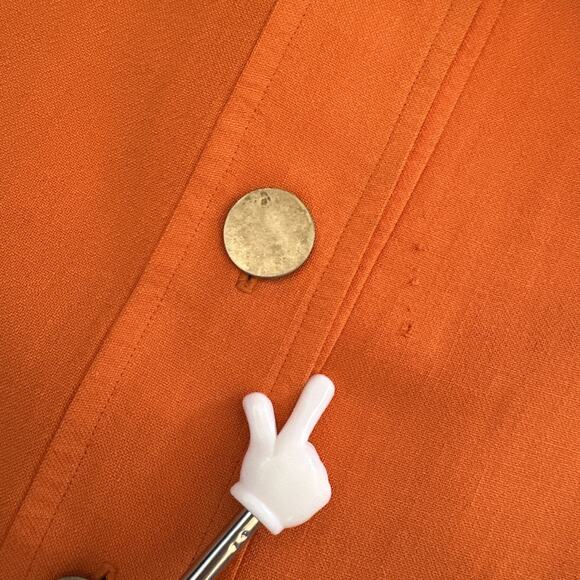 80s Fred Rothschild Orange Dress Fits M-L Western Screen Costume Hollywood - Picture 11 of 16